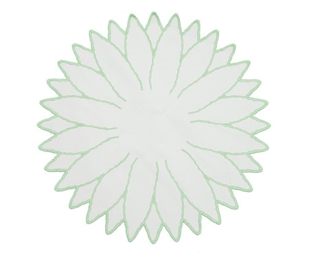 Lugar Americano Flor Verde Celadon Off - 40X40cm