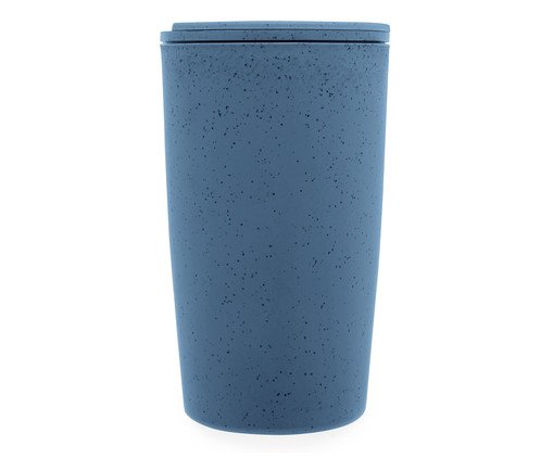 Copo Térmico de Bambu Parede Dupla com Tampa Azul, Azul | WestwingNow