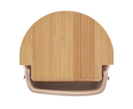 Saleiro com Tampa e Colher de Bambu Areia l | Westwing