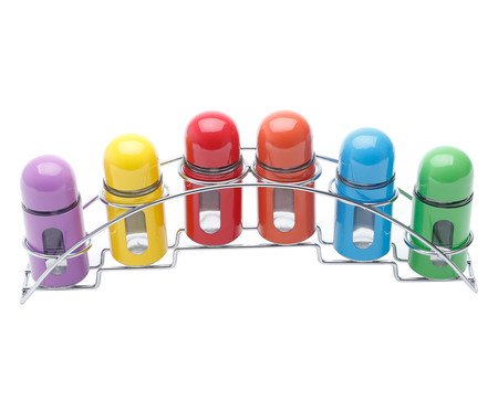 Jogo de Porta-Condimentos em Inox Rosy Colors | WestwingNow