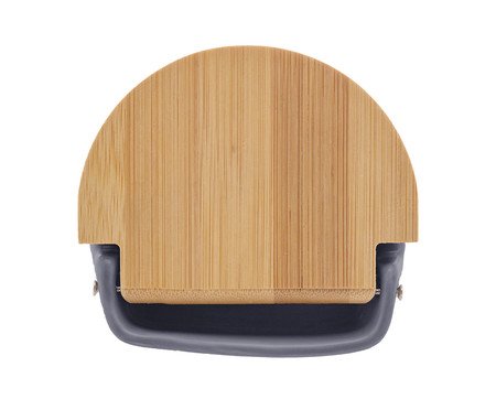 Saleiro com Tampa e Colher de Bambu Azul l | Westwing