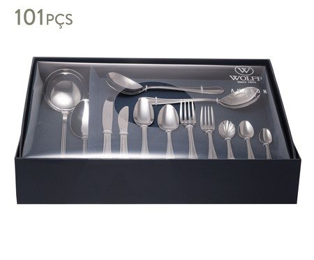 Faqueiro Peças em Inox com Caixa Litografada Avalon | Westwing