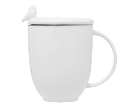 Caneca em Porcelana Bird - Branco | Westwing