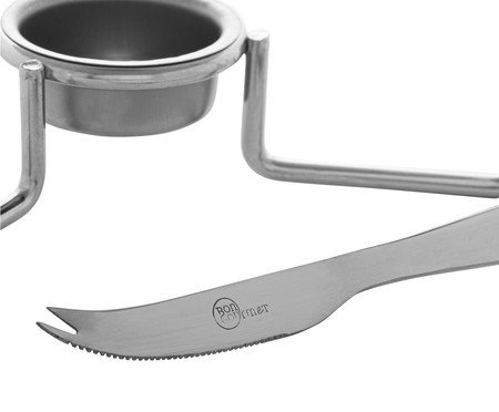 Jogo para Queijo Brie em Inox Cybele | Westwing