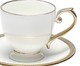 Jogo de Xícaras para Café com Pires em Porcelana Paddy - 06 Pessoas, Branco e Dourado | WestwingNow