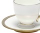 Jogo de Xícaras para Café com Pires em Porcelana Paddy - 06 Pessoas, Branco e Dourado | WestwingNow