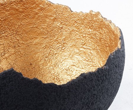 Centro de Mesa Roma Grande Preto e Dourado | Westwing