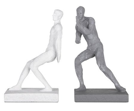 Jogo de Adornos Sapo Pedraboia Planta Branco | Westwing