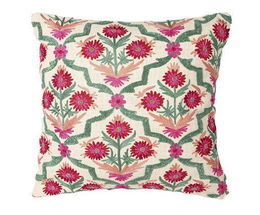 Capa de Almofada Bordada Chanetti, pink | WestwingNow