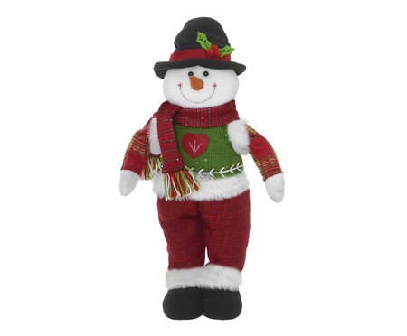 Boneco de Neve Vermelho e Verde e Branco e Preto l | Westwing