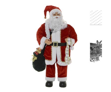 Adorno Papai Noel Som e Movimento Vermelho e Preto I | Westwing