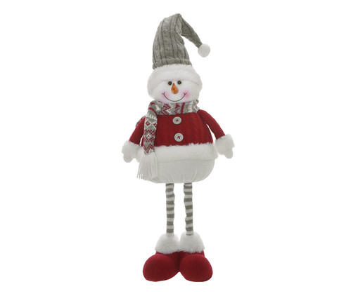 Boneco de Neve Cinza e Vermelho e Branco l, Cinza | WestwingNow