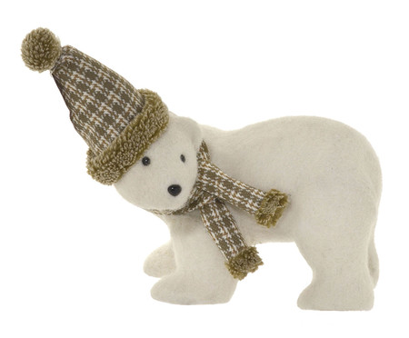 Adorno Urso Natalino Creme