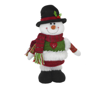 Boneco de Neve Vermelho e Verde e Branco e Preto Vl