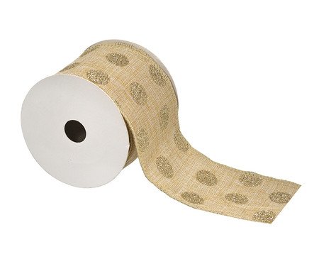Fita Natalina com Bolinhas Dourada | Westwing