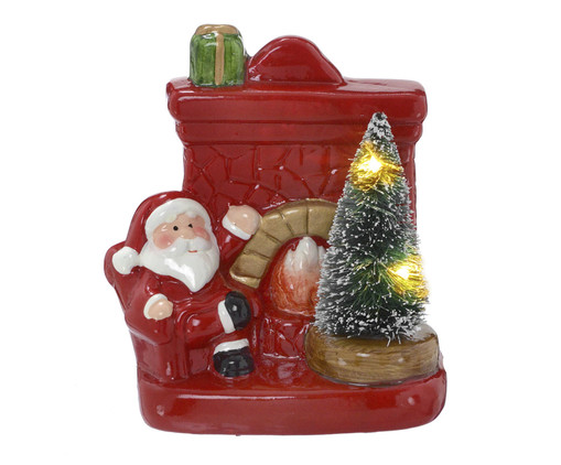 Adorno Papai Noel com Luz Vermelho e Verde, Vermelho | WestwingNow