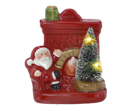 Adorno Papai Noel com Luz Vermelho e Verde