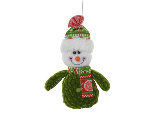 Boneco de Neve de Pendurar Vermelho, Verde e Branco, Vermelho | WestwingNow