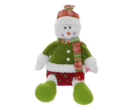 Boneco de Neve Vermelho e Verde e Branco lll | Westwing