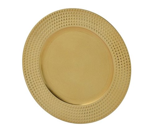 Sousplat Texture Dourado, Amarelo | WestwingNow
