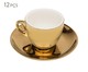 Jogo de Xícaras para Chá em Porcelana Nina 06 Pessoas - Dourado, Dourado | WestwingNow
