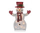 Adorno Boneco de Neve com Luz Vermelho e Preto, Branco | WestwingNow