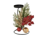 Candelabro Decorado 1 Vela Vermelho e Dourado e Verde l | WestwingNow