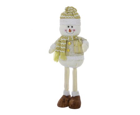 Boneco de Neve Dourado e Branco e Marrom l | Westwing