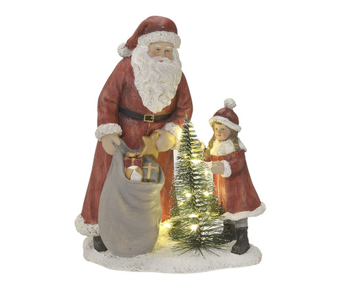 Adorno Papai Noel com Luz Vermelho e Cinza, Vermelho | WestwingNow