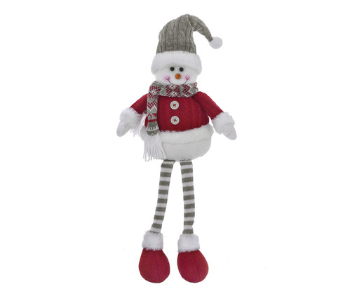 Boneco de Neve Cinza e Vermelho e Branco ll, Cinza | WestwingNow