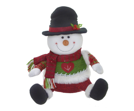 Boneco de Neve Vermelho e Verde e Branco e Preto ll, Vermelho | WestwingNow