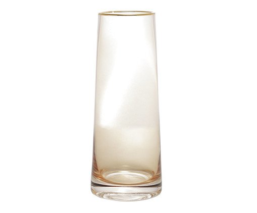 Vaso de Vidro com Borda Dourada Âmbar Liz, Transparente | WestwingNow