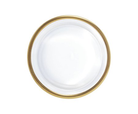 Vaso de Vidro com Borda Dourada Liz | Westwing