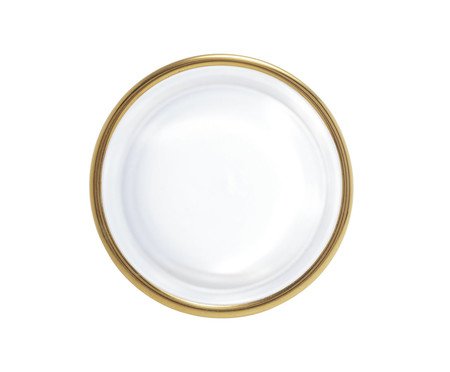 Vaso de Vidro com Borda Dourada Liz | Westwing