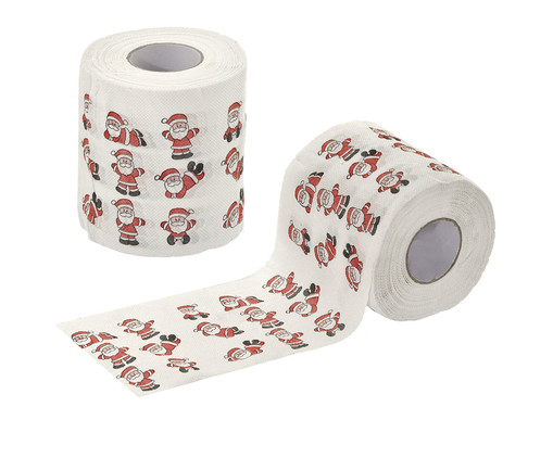 Rolo de Papel Higiênico Mini Papai Noel, white | WestwingNow