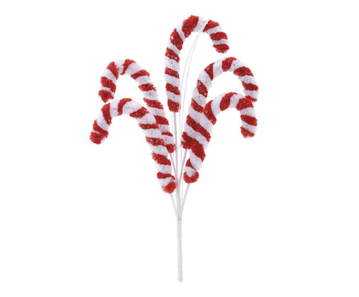 Enfeite Arranjo Pick Candy Cane, Vermelho | WestwingNow