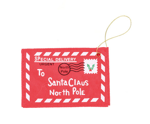 Enfeite para Pendurar Placa To Santa Claus, Vermelho | WestwingNow