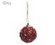 Jogo de Enfeite Bola com Glitter Vermelho, Vermelho | WestwingNow