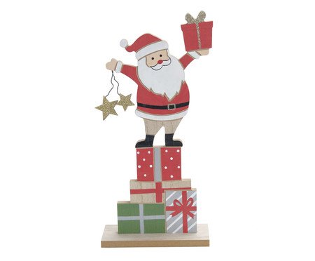 Enfeite Papai Noel com Presentes Madeira | Westwing