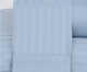 Jogo de Lençol de Algodão Acetinado Stripe 300 Fios - Azul, Azul Acetinado | WestwingNow