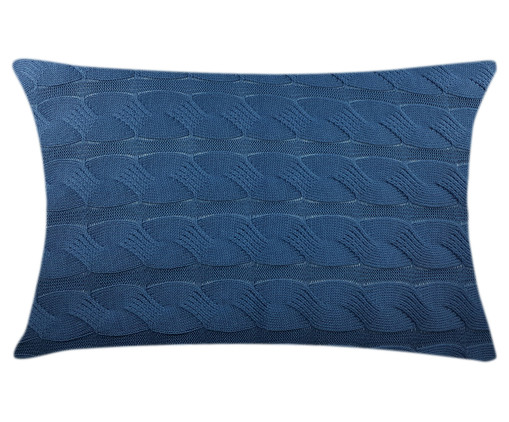 Fronha em Tricô Madeleine - Azul, Jeans | WestwingNow