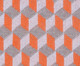 Manta em Tricô Geométrica Cube - Laranja e Cinza, Laranja | WestwingNow