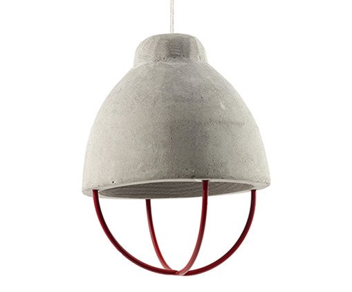 Pendente em Concreto Arame Vermelho, VERMELHO | WestwingNow