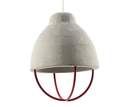 Pendente em Concreto Arame Vermelho | Westwing