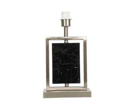 Base para Abajur Lithos Preto e Nickel | Westwing