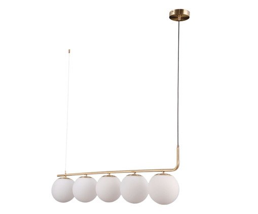Pendente Petit Poa Dourado e Branco Bivolt, Colorido | WestwingNow
