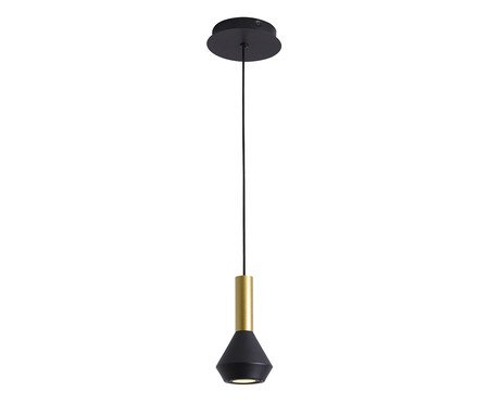 Pendente Pituco Preto e Dourado Bivolt