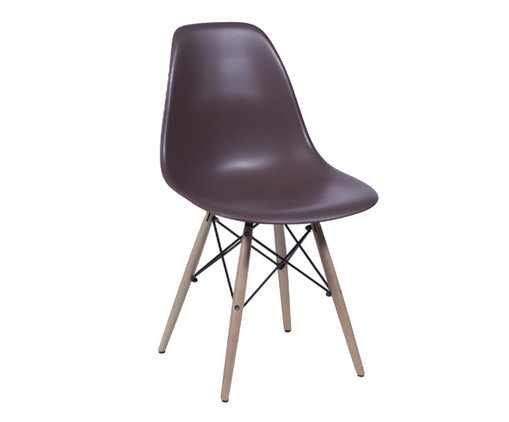 Cadeira Eames Wood - Café, Marrom, Colorido | WestwingNow