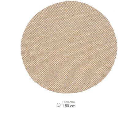 Tapete Redondo em Sisal com Dobra Virada Naturali - Mhd | Westwing