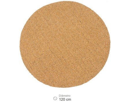 Tapete Redondo em Sisal com Dobra Virada Amazonas - Fd | Westwing